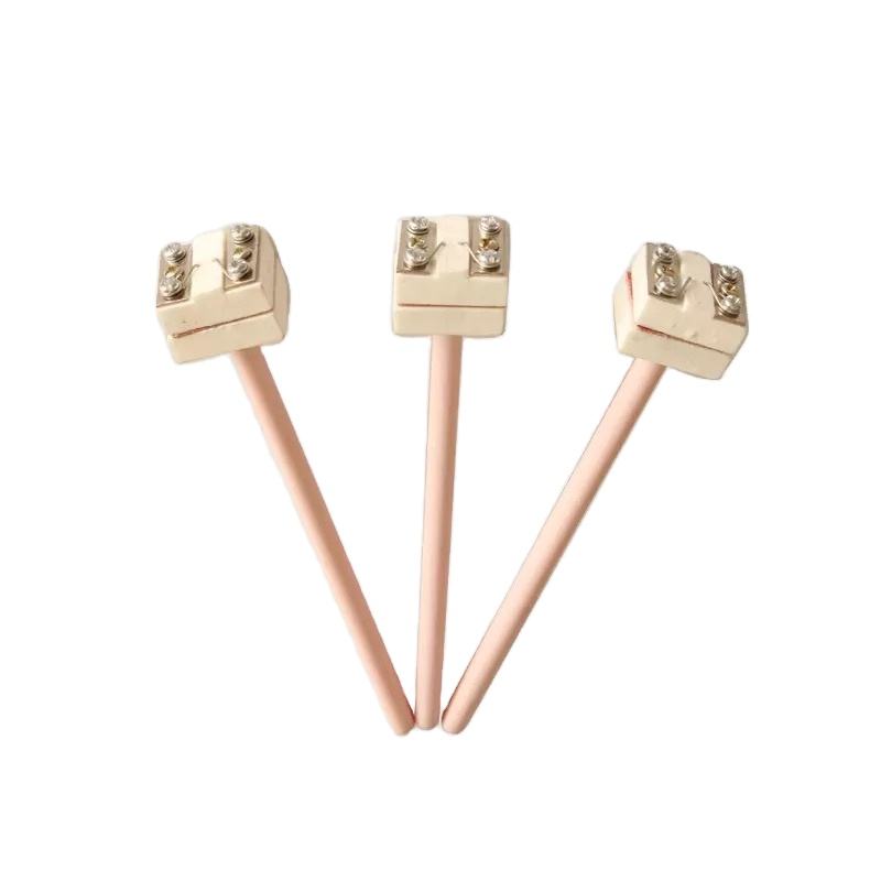 Diameter kawat 0,2–0,4 mm Tipe S/B/R probe sensor suhu tinggi tungku termokopel platinum-rhodium untuk logam cair