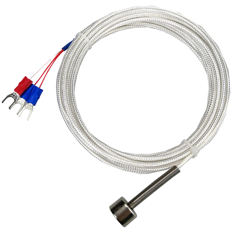 Sensor suhu PT100K magnetik dengan termometer resistensi platinum bermagnet (RTD) Daya tarik magnet yang kuat untuk termokopel