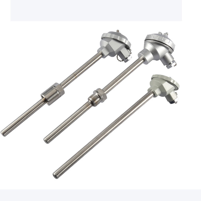 Termokopel tahan karat berinsulasi, tahan air, tahan aus, termokopel tipe K 1800 °C, PT100 termokopel probe tipe RTD